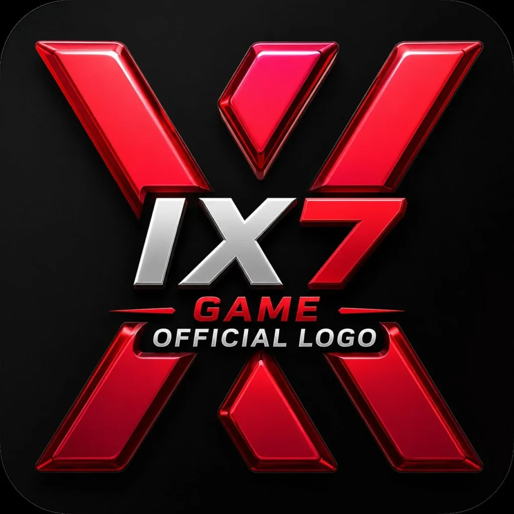 IX7 Game official logo featuring the red IX7 emblem for the Android gaming platform